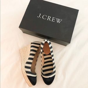 New With Box! Seville Stripe Espadrille Wedges